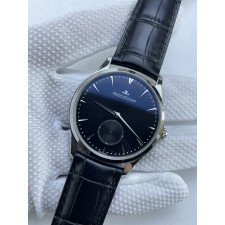 (준비완료/특급배송)NO.3725/ZF공장 예거 르클트르 마스터 울트라 씬 스몰 세컨즈 블랙다이얼 가죽