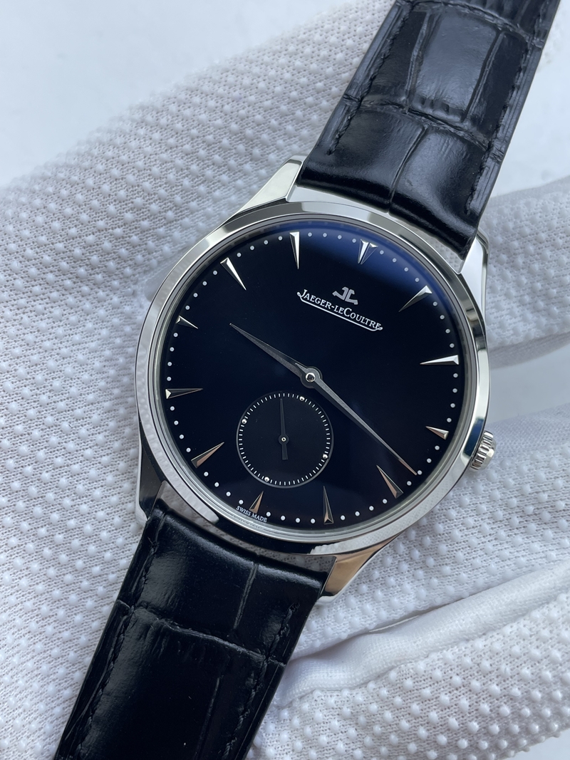 (준비완료/특급배송)NO.3726/ZF공장 예거 르클트르 마스터 울트라 씬 스몰 세컨즈 블랙다이얼 가죽