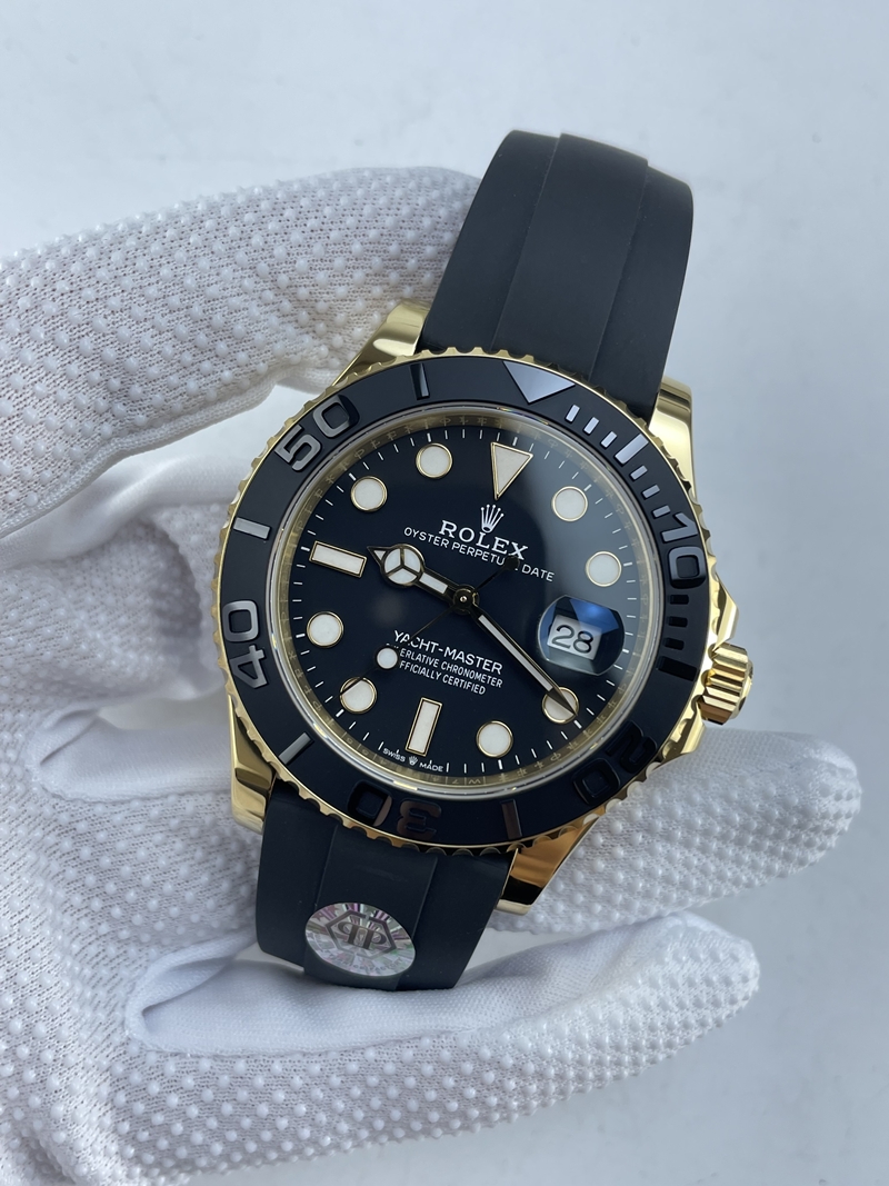 (준비완료/특급배송)NO.4166/QP공장 롤렉스 요트마스터 42mm 226658 옐로우골드 3D 블랙 세라믹 베젤 오이스터플렉스 스트랩 JH3235 EF