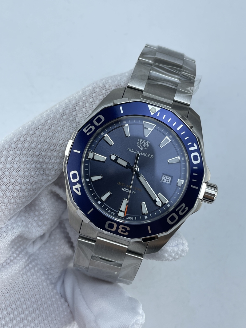 (준비완료/특급배송)NO.4179/신공장 태그호이어 아쿠아레이서 43MM 블루 브슬