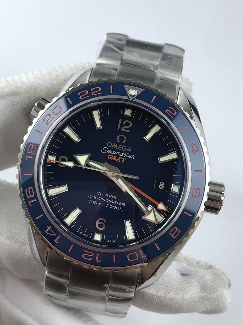 NO.177/VS공장 오메가 플래닛오션 600M CO-Axial GMT 43.5MM 블루다이얼 블루세라믹 베젤