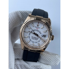 (준비완료/특급배송)NO.2042/ZF공장 롤렉스 Sky-Dweller 336235 RG ZF 11 Best Edition White Dial on Oysterflex Strap A23J (Gain Weight)